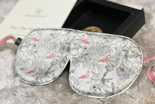 Cargar imagen en el visor de la galería, Flamingos Silk Sleep Mask - MayfairSilk
