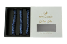 Load image into Gallery viewer, Midnight Blue Silk Hair Ties Set - MayfairSilk
