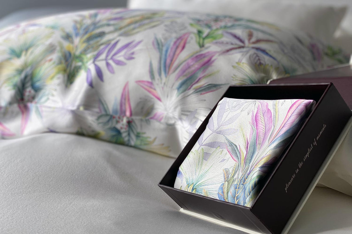 Iridescent Garden Pure Silk Pillowcase