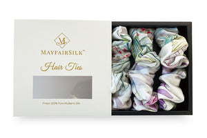 Iridescent Garden Silk Scrunchies Set - MayfairSilk