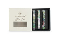 Iridescent Garden Silk Hair Ties Set - MayfairSilk