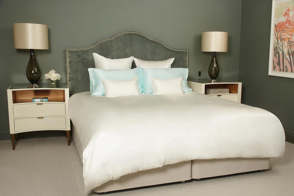 Ivory Pure Silk Cushion Cover - MayfairSilk