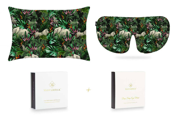 Mayfairsilk Jungle Pure Silk Sleep Gift Set - Super King Pillowcase