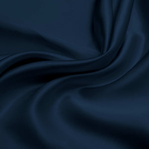 Midnight Blue Pure Silk Fitted Sheet - MayfairSilk