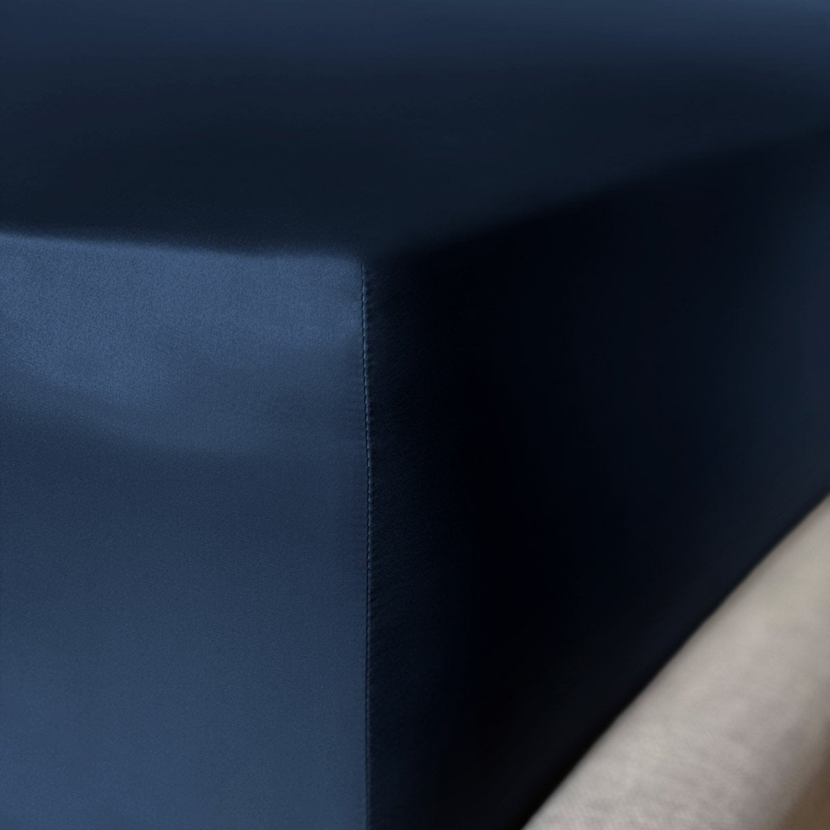 Midnight Blue Pure Silk Fitted Sheet - MayfairSilk