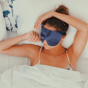 Midnight Blue Silk Sleep Mask - MayfairSilk