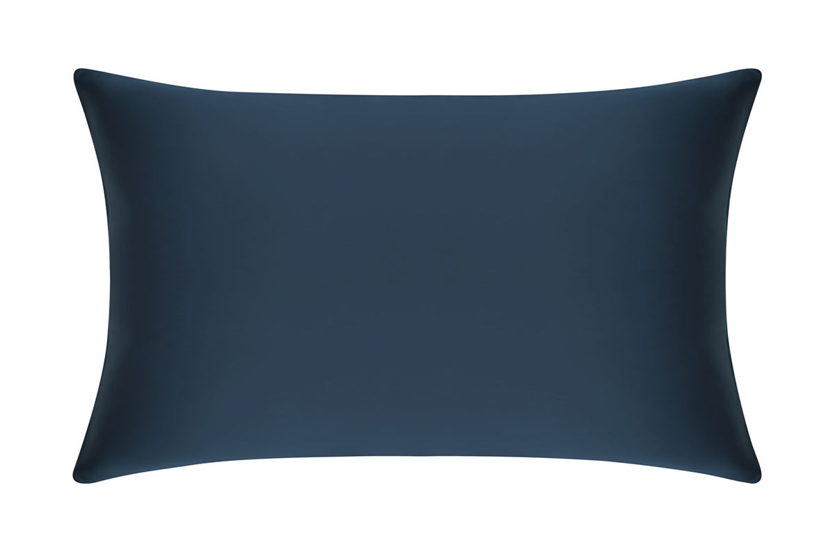 Midnight Blue Silk Pillowcase in Super King size