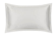 Oyster Grey Oxford Pure Silk Pillowcase - Grey Piping