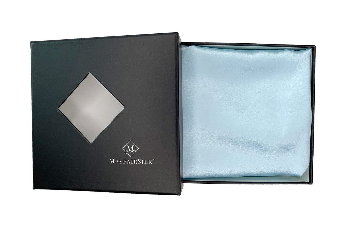 Pastel Blue Boudoir Pure Silk Cushion Cover - MayfairSilk