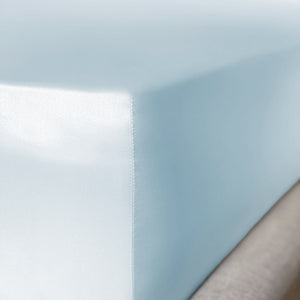 Pastel Blue Pure Silk Fitted Sheet - MayfairSilk