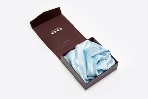 Pastel Blue Pure Silk Pillowcase